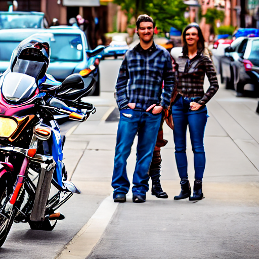 115_A motorcycle stands in front of three people on a sidewalk..png